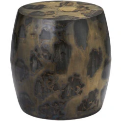 Realm 18 X 17 Inch Acid Washed Metal Side Table