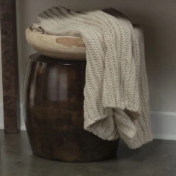 Realm 18 X 17 Inch Acid Washed Metal Side Table -Home Decorate Shop 20real staw 4