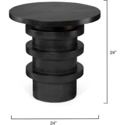 Revolve 24 X 24 Inch Charcoal Side Table 8 Revolve 24 X 24 Inch Charcoal Side Table -Home Decorate Shop 20revo stch 2