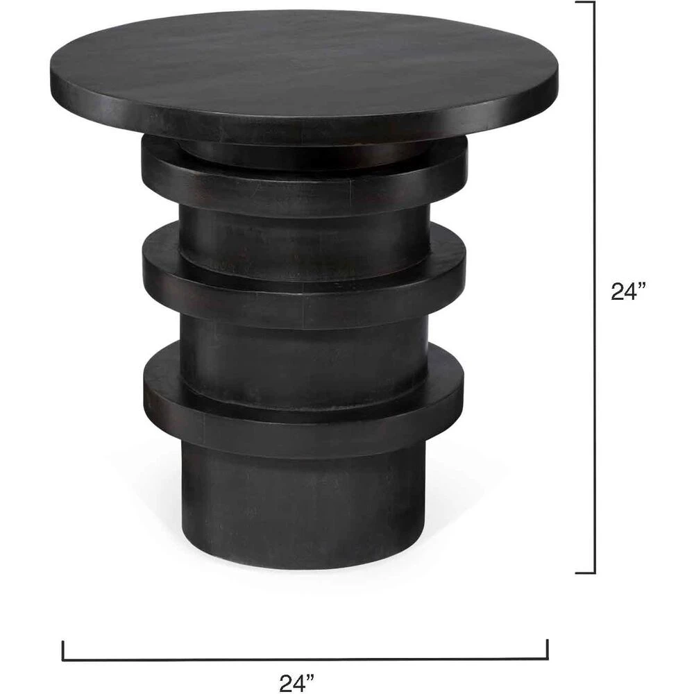 Revolve 24 X 24 Inch Charcoal Side Table 3 Revolve 24 X 24 Inch Charcoal Side Table - Image 3
