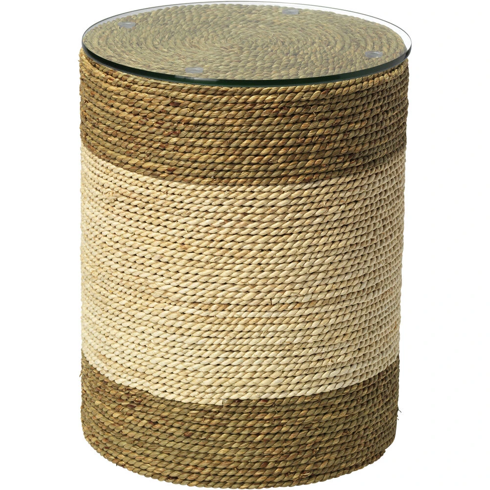 Saint Bart's 18 X 14 Inch Off-White & Natural Side Table 1 Saint Bart's 18 X 14 Inch Off-White & Natural Side Table