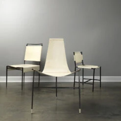 Sweetwater Off White Leather & Black Forged Iron Dining Chair -Home Decorate Shop 20swee dcwh 5