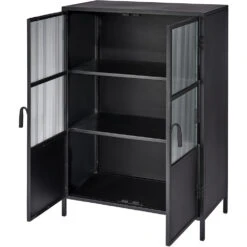 Vitrino Black 2 Door Dresser -Home Decorate Shop 20vitr2 cabk 4