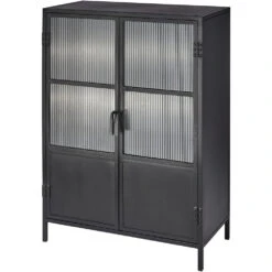 Vitrino Black 2 Door Dresser -Home Decorate Shop 20vitr2 cabk 5