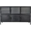 Vitrino 50 Inch Black 6 Door Console