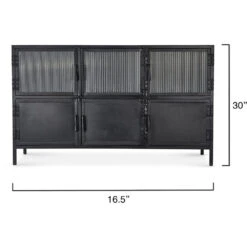 Vitrino 50 Inch Black 6 Door Console -Home Decorate Shop 20vitr6 cobk 2