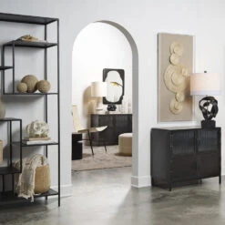 Vitrino 50 Inch Black 6 Door Console -Home Decorate Shop 20vitr6 cobk 6