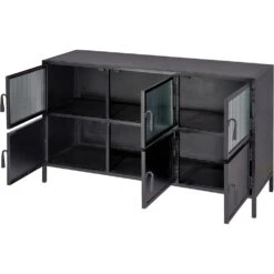 Vitrino 50 Inch Black 6 Door Console -Home Decorate Shop 20vitr6 cobk 7