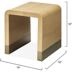 Waterfall 18 X 18 Inch Brown Side Table -Home Decorate Shop 20wate stca 2