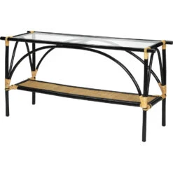 Xanadu 63 X 17 Inch Black & Cream Console