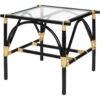 Xanadu 24 X 24 Inch Black & Cream Side Table