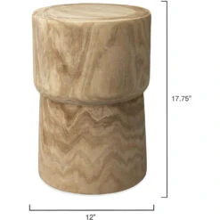 Yucca 17.75 X 12 Inch Natural Wood Side Table 11 Yucca 17.75 X 12 Inch Natural Wood Side Table -Home Decorate Shop 20yucc stwd 2