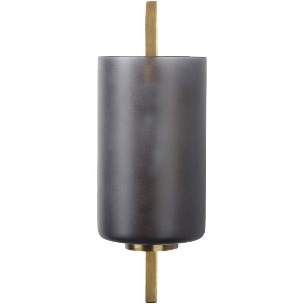 Blueprint 1 Light 5 Inch Antique Brass & Grey Frosted Glass Wall Sconce Wall Light 1 Blueprint 1 Light 5 Inch Antique Brass & Grey Frosted Glass Wall Sconce Wall Light
