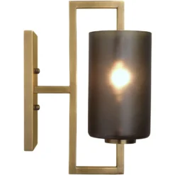 Blueprint 1 Light 5 Inch Antique Brass & Grey Frosted Glass Wall Sconce Wall Light 9 Blueprint 1 Light 5 Inch Antique Brass & Grey Frosted Glass Wall Sconce Wall Light -Home Decorate Shop 4blue scabgr 5