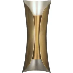 Capsule 2 Light 5 Inch Antique Brass & Antique Silver Interior Wall Sconce Wall Light