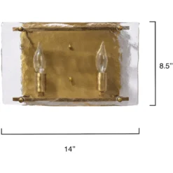 Glenn 2 Light 14 Inch Antique Brass Double Wall Sconce Wall Light -Home Decorate Shop 4glen dbab 2