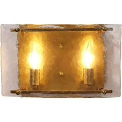 Glenn 2 Light 14 Inch Antique Brass Double Wall Sconce Wall Light -Home Decorate Shop 4glen dbab 4