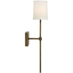 Minerva 1 Light 5 Inch Antique Brass & White Linen Wall Sconce Wall Light 10 Minerva 1 Light 5 Inch Antique Brass & White Linen Wall Sconce Wall Light -Home Decorate Shop 4mine scab 3