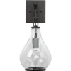 Tear Drop 1 Light 8 Inch Clear Glass & Oil Rubbed Bronze Metal Wall Sconce Wall Light