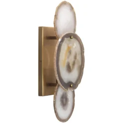 Trinity 1 Light 7 Inch Pale Lavender Agate & Antique Brass Wall Sconce Wall Light -Home Decorate Shop 4trin sclv 12
