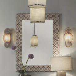 Trinity 1 Light 7 Inch Pale Lavender Agate & Antique Brass Wall Sconce Wall Light -Home Decorate Shop 4trin sclv 13