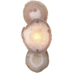 Trinity 1 Light 7 Inch Pale Lavender Agate & Antique Brass Wall Sconce Wall Light -Home Decorate Shop 4trin sclv 3
