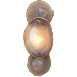 Trinity 1 Light 7 Inch Pale Lavender Agate & Antique Brass Wall Sconce Wall Light -Home Decorate Shop 4trin sclv 6