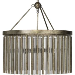 Andromeda 6 Light 24 Inch Champagne Leaf Chandelier Ceiling Light