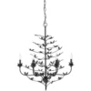 Blooming 12 Light 30 Inch Black Chandelier Ceiling Light