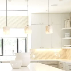 Borealis 1 Light 7 Inch Alabaster Pendant Ceiling Light, Hexagon -Home Decorate Shop 5bore smwh 18