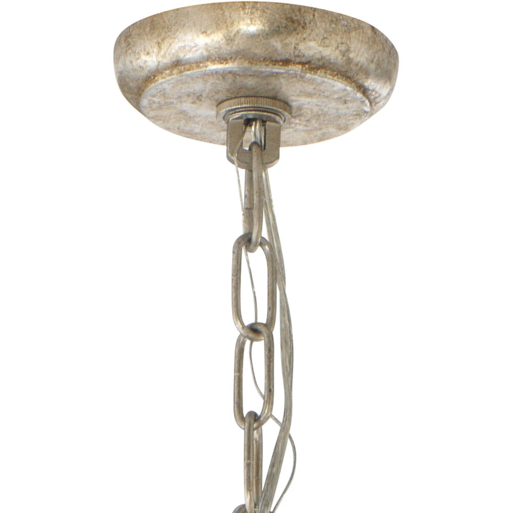 Capsize 5 Light 20 Inch Black Mother Of Pearl And Champagne Leaf Metal Chandelier Ceiling Light 2 Capsize 5 Light 20 Inch Black Mother Of Pearl And Champagne Leaf Metal Chandelier Ceiling Light - Image 2