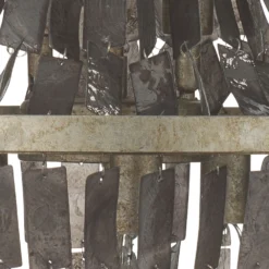 Capsize 5 Light 20 Inch Black Mother Of Pearl And Champagne Leaf Metal Chandelier Ceiling Light 11 Capsize 5 Light 20 Inch Black Mother Of Pearl And Champagne Leaf Metal Chandelier Ceiling Light -Home Decorate Shop 5caps chbk 9