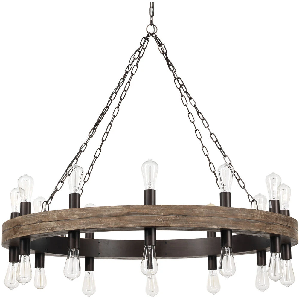 Cirque 24 Light 48 Inch Salvaged Grey Oak & Oil Rubbed Bronze Chandelier Ceiling Light 1 Cirque 24 Light 48 Inch Salvaged Grey Oak & Oil Rubbed Bronze Chandelier Ceiling Light
