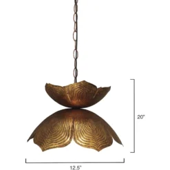 Flowering Lotus 1 Light 20 Inch Antique Gold Pendant Ceiling Light 6 Flowering Lotus 1 Light 20 Inch Antique Gold Pendant Ceiling Light -Home Decorate Shop 5flow lggo 3