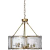 Glenn 6 Light 21.75 Inch Antique Brass Chandelier Ceiling Light, Large
