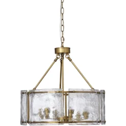 Glenn 6 Light 21.75 Inch Antique Brass Chandelier Ceiling Light, Large