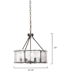 Glenn 6 Light 21.75 Inch Bronze And Oil Rubbed Bronze Chandelier Ceiling Light, Large -Home Decorate Shop 5glen lgob 2