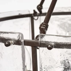 Glenn 6 Light 21.75 Inch Bronze And Oil Rubbed Bronze Chandelier Ceiling Light, Large -Home Decorate Shop 5glen lgob 3