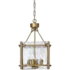 Glenn 4 Light 14 Inch Antique Brass Chandelier Ceiling Light, Small