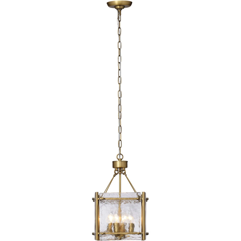 Glenn 4 Light 14 Inch Antique Brass Chandelier Ceiling Light, Small 5 Glenn 4 Light 14 Inch Antique Brass Chandelier Ceiling Light, Small - Image 5
