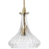 Isabella Carafe 1 Light 7 Inch Clear With Brass Pendant Ceiling Light