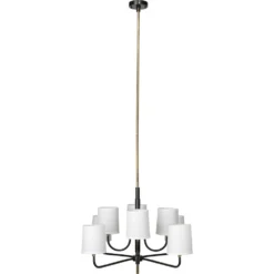 Lawton 8 Light 33 Inch Antique Brass Chandelier Ceiling Light