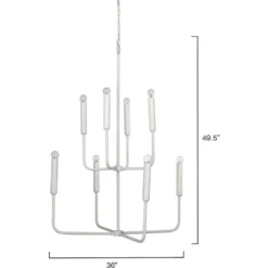 Mercer 8 Light 36 Inch White Gesso Two Tier Chandelier Ceiling Light 8 Mercer 8 Light 36 Inch White Gesso Two Tier Chandelier Ceiling Light -Home Decorate Shop 5merc chwh 7