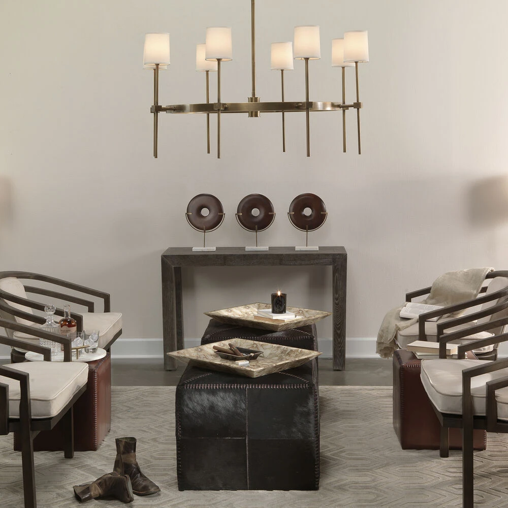 Minerva 8 Light 48 Inch Antique Brass Chandelier Ceiling Light 3 Minerva 8 Light 48 Inch Antique Brass Chandelier Ceiling Light - Image 3