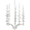 Petals 5 Light 24 Inch White Gesso Chandelier Ceiling Light