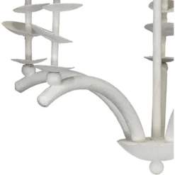 Petals 5 Light 24 Inch White Gesso Chandelier Ceiling Light -Home Decorate Shop 5peta chwh 9