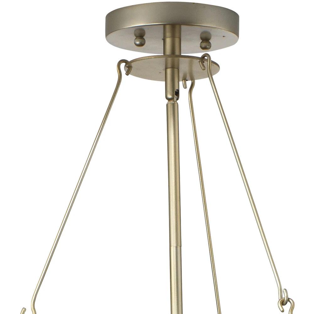 Ulysses 1 Light 32 Inch Champagne Leaf Metal Chandelier Ceiling Light 2 Ulysses 1 Light 32 Inch Champagne Leaf Metal Chandelier Ceiling Light - Image 2