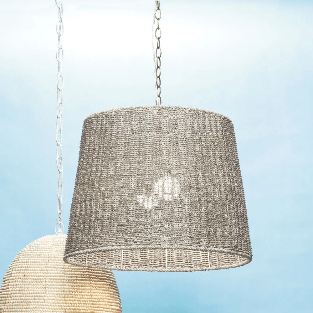 Willow 2 Light 24 Inch Natural Seagrass Chandelier Ceiling Light 2 Willow 2 Light 24 Inch Natural Seagrass Chandelier Ceiling Light - Image 2