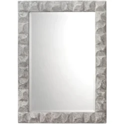 Astor 39 X 28 Inch Grey Plaster Wall Mirror