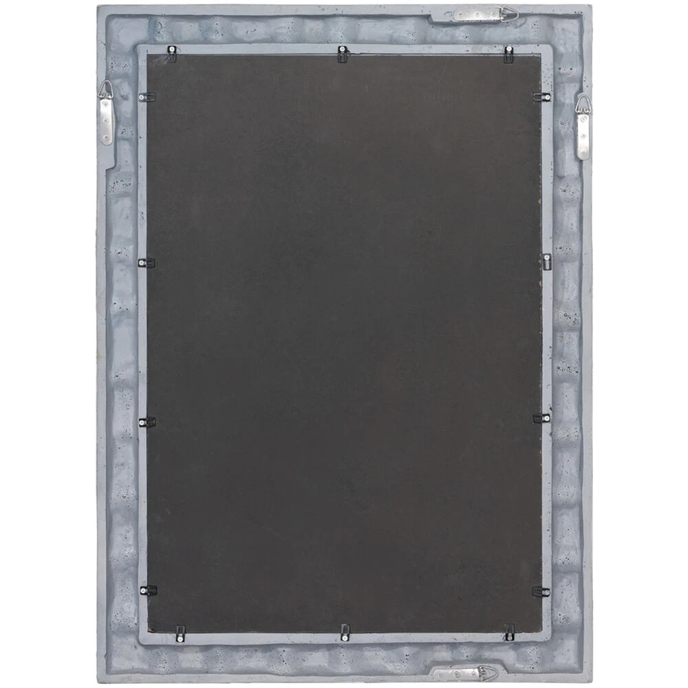Astor 39 X 28 Inch Grey Plaster Wall Mirror 3 Astor 39 X 28 Inch Grey Plaster Wall Mirror - Image 3